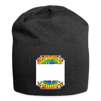 It's My Birthday Sign My Shirt - Jersey-Beanie - Schwarz - Vorne