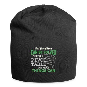 Pivot-Tabelle Tabellenkalkulation Nerd Buchhalter - Jersey-Beanie - Schwarz - Vorne