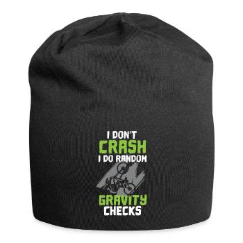 VTT Je ne m’écrase pas Je fais un contrôle de gravité - Bonnet en jersey - noir - Devant