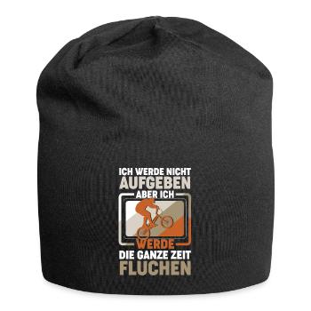 Ich Werde Nicht Aufgeben Aber Ich - Jersey-Beanie - Schwarz - Vorne
