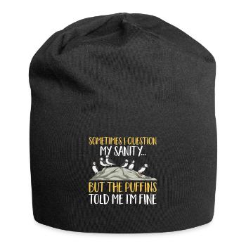 puffin puffin auke birds Lunde - Jersey Beanie - black - Front