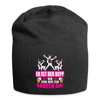 Junggesellenabschied Poltern Polterabend JGA - Jersey-Beanie - Schwarz - Vorne