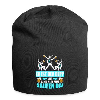 Junggesellenabschied Poltern Polterabend JGA - Jersey-Beanie - Schwarz - Vorne