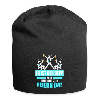 Junggesellenabschied Poltern Polterabend JGA - Jersey-Beanie - Schwarz - Vorne