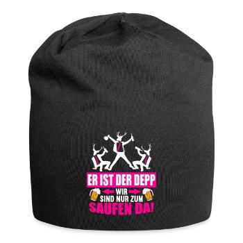 Junggesellenabschied Poltern Polterabend JGA - Jersey-Beanie - Schwarz - Vorne