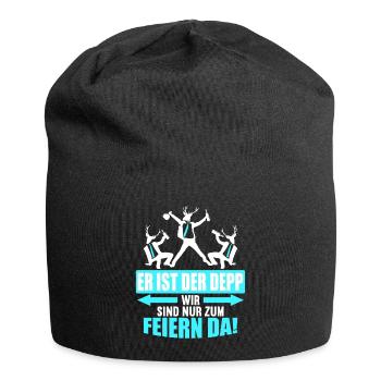 Junggesellenabschied Poltern Polterabend JGA - Jersey-Beanie - Schwarz - Vorne