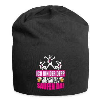 Junggesellenabschied Poltern Polterabend JGA - Jersey-Beanie - Schwarz - Vorne