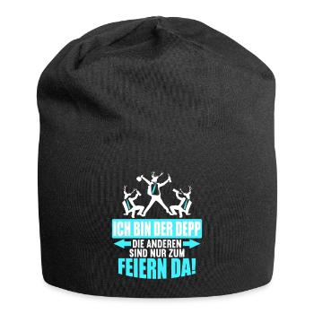 Junggesellenabschied Poltern Polterabend JGA - Jersey-Beanie - Schwarz - Vorne