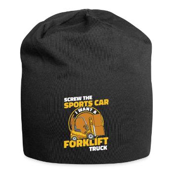 Vis le conducteur de chariot élévateur de voiture de sport - Bonnet en jersey - noir - Devant