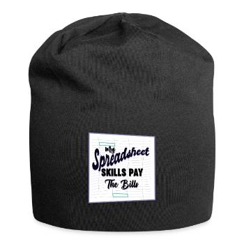 Spreadsheet Skills Pay Bills Accountant - Jersey Beanie - black - Front