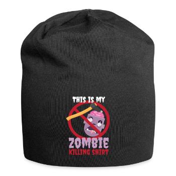 Zombie Killing Shirt Halloween Kostüm - Jersey-Beanie - Schwarz - Vorne