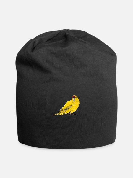 Perruche de chèvre I Motif de perruche pour porte-oiseau - Bonnet en jersey - noir