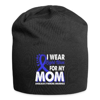 Wear light blue for Month of Consciousness - Jersey Beanie - black - Front