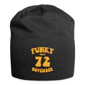 Funky Birthday: Novembre 1972 - Flower Power - Bonnet en jersey - noir - Devant