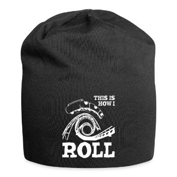 Voici comment je lance des montagnes russes1 - Bonnet en jersey - noir - Devant