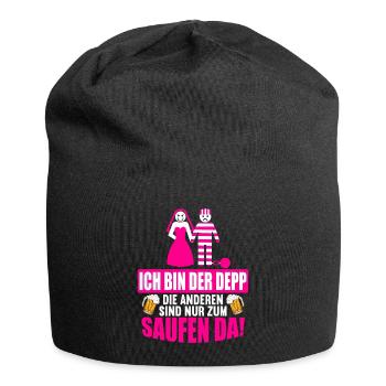 Junggesellenabschied Poltern Polterabend JGA - Jersey-Beanie - Schwarz - Vorne