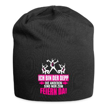 Junggesellenabschied Poltern Polterabend JGA - Jersey-Beanie - Schwarz - Vorne