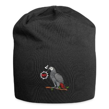 Grey parrot NO! African Grey Bird Lovers - Jersey Beanie - black - Front