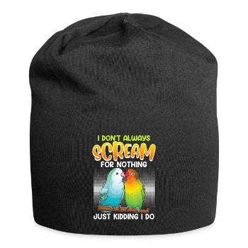Lovebird Je ne crie pas toujours pour rien - Bonnet en jersey - noir - Devant