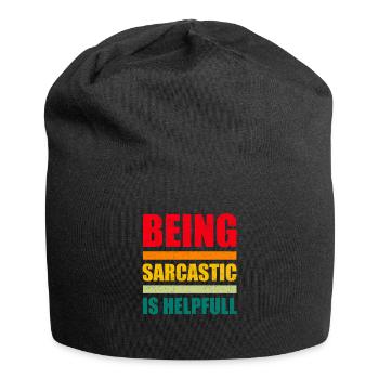 Schwarzer Humor - Jersey-Beanie - Schwarz - Vorne