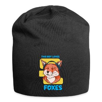 Ce garçon aime les renards animaux amoureux des renards - Bonnet en jersey - noir - Devant
