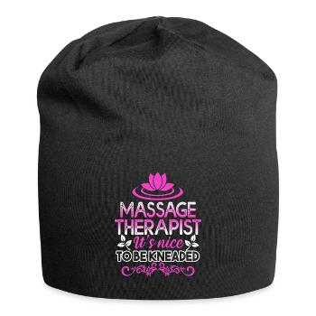 Massage Therapist It's Nice To Be Kneaded - Jersey Beanie - black - Front