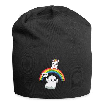 Boo Gespenst - Jersey-Beanie - Schwarz - Vorne