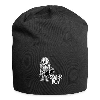 Skater Boy Skateboard Skateboarding Vintage - Jersey Beanie - black - Front
