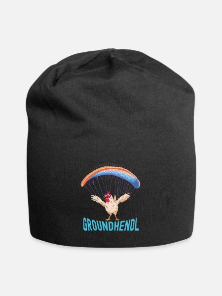 Gleitschirmflieger Groundhendl Paraglider Frauen - Jersey-Beanie - Schwarz