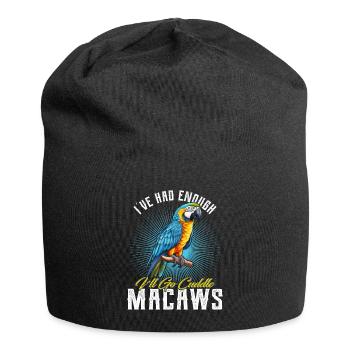 Ara Vogel I ́ve had enough I ́ll go Cuddle Macaws - Jersey Beanie - black - Front