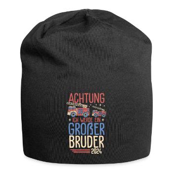Niedliches Großer Bruder 2024 Junge - Jersey-Beanie - Schwarz - Vorne