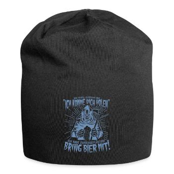 Bring Bier Mit! Bier Sensenmann T-Shirt - Jersey-Beanie - Schwarz - Vorne