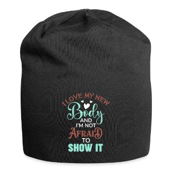I Love My New Body Funny Boob Surgery - Jersey Beanie - black - Front