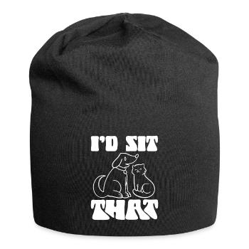Haustierbetreuung Katze Hund Haustiersitter - Jersey-Beanie - Schwarz - Vorne