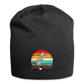 L’amour fait mal au perroquet gris africain - Bonnet en jersey - noir - Devant