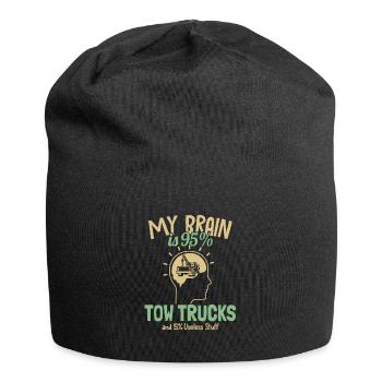 My Brain is 95% Tow Trucks Tow Driver - Jersey Beanie - black - Front