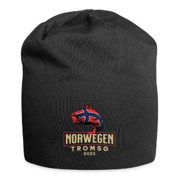 Angelurlaub Angeltour in Norwegen Tromsø - Jersey-Beanie - Schwarz - Vorne