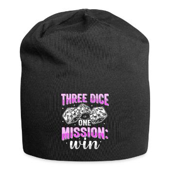 If you think I'm crazy Bunco Bunco - Jersey Beanie - black - Front