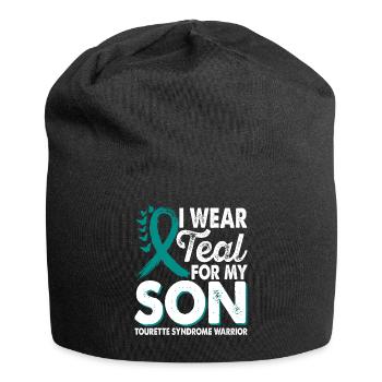 Portez du sarcelle pour le Mois de la conscience - Bonnet en jersey - noir - Devant