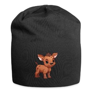 Wildschwein - Jersey-Beanie - Schwarz - Vorne