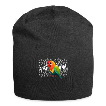 Oiseaux d’amour Tourtereaux Perroquet Fan Inséparable - Bonnet en jersey - charbon - Devant