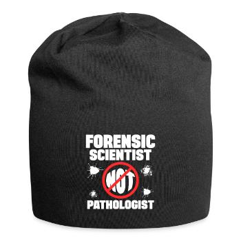 Crime Lab Gift Forensic Scientist Not Pathologist - Jersey-Beanie - Schwarz - Vorne