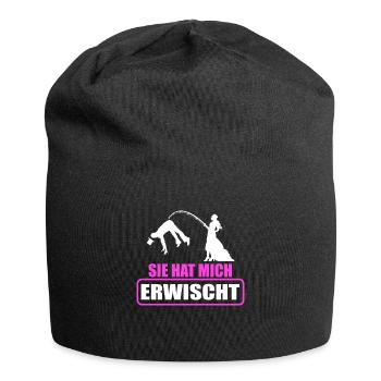 Junggesellenabschied Poltern Polterabend JGA - Jersey-Beanie - Schwarz - Vorne