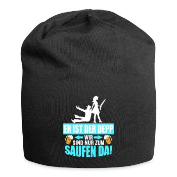 Junggesellenabschied Poltern Polterabend JGA - Jersey-Beanie - Schwarz - Vorne
