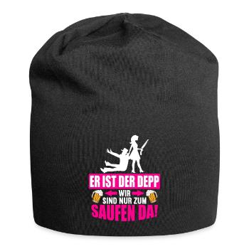 Junggesellenabschied Poltern Polterabend JGA - Jersey-Beanie - Schwarz - Vorne