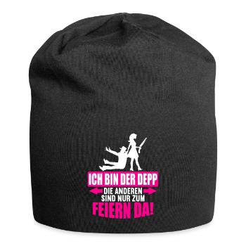 Junggesellenabschied Poltern Polterabend JGA - Jersey-Beanie - Schwarz - Vorne