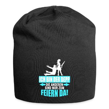 Junggesellenabschied Poltern Polterabend JGA - Jersey-Beanie - Schwarz - Vorne