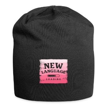 Nouvelle langue Chargement linguistique Bilingue - Bonnet en jersey - noir - Devant
