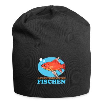 Aquarianer Aquarium Aquaristik Zierfisch Geschenk - Jersey-Beanie - Schwarz - Vorne