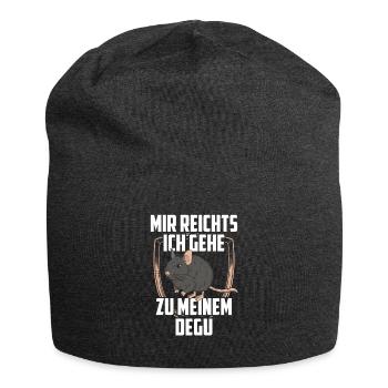Gehe zu meinem Degu Nagetier Stauchratte - Jersey-Beanie - Anthrazit - Vorne